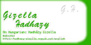 gizella hadhazy business card